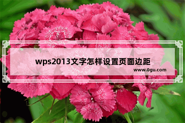 wps2013文字怎样设置页面边距