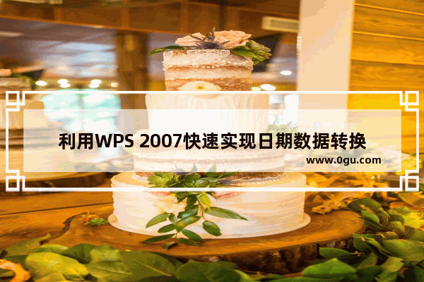 利用WPS 2007快速实现日期数据转换