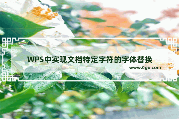 WPS中实现文档特定字符的字体替换