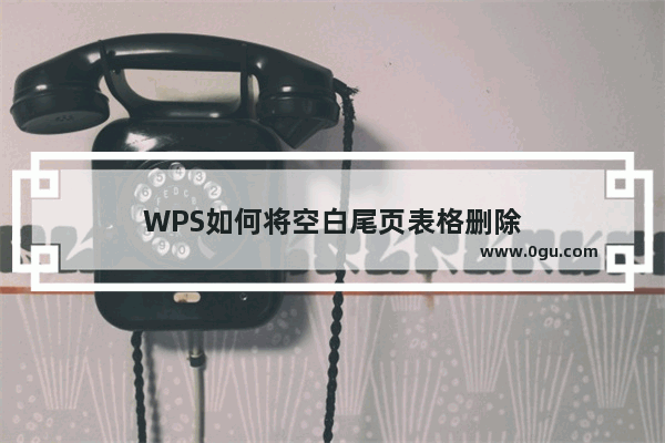 WPS如何将空白尾页表格删除