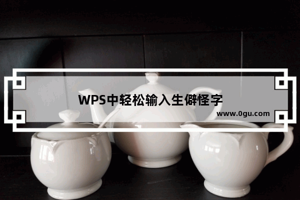 WPS中轻松输入生僻怪字