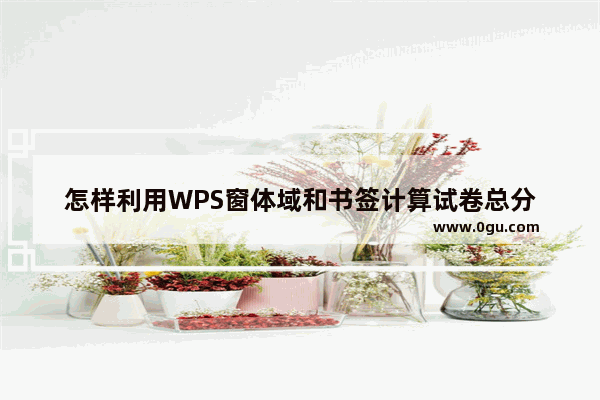 怎样利用WPS窗体域和书签计算试卷总分