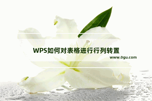 WPS如何对表格进行行列转置