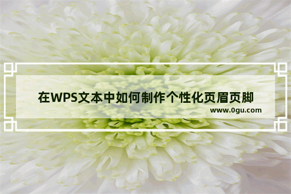 在WPS文本中如何制作个性化页眉页脚