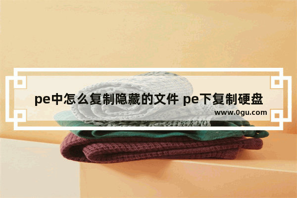 pe中怎么复制隐藏的文件 pe下复制硬盘文件