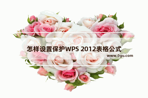 怎样设置保护WPS 2012表格公式