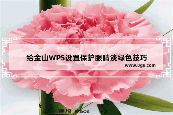 给金山WPS设置保护眼睛淡绿色技巧