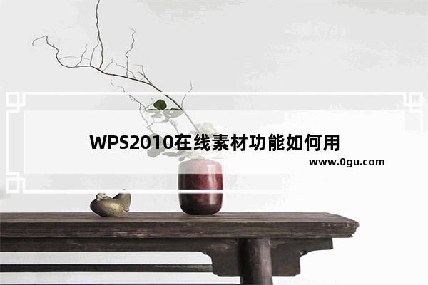 WPS2010在线素材功能如何用