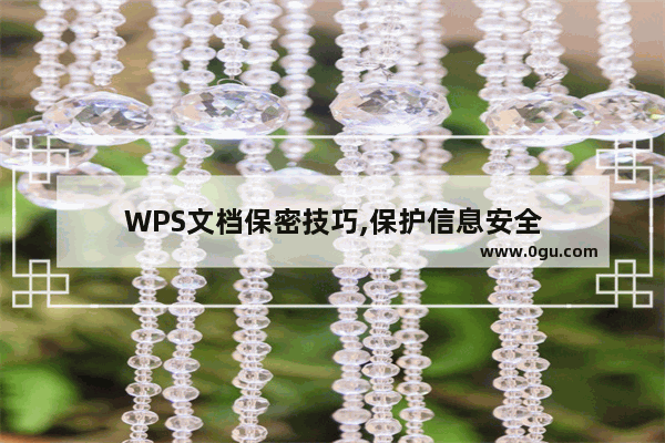 WPS文档保密技巧,保护信息安全