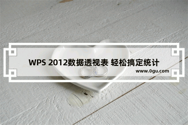 WPS 2012数据透视表 轻松搞定统计难题