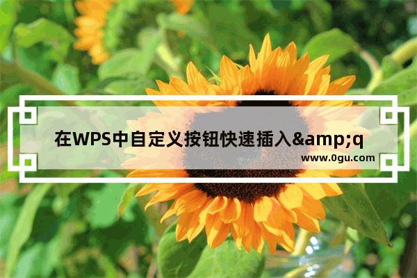 在WPS中自定义按钮快速插入&quot;特定图片&quot;