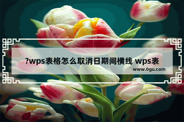 ?wps表格怎么取消日期间横线 wps表格把年月日之前的横线去掉的方法