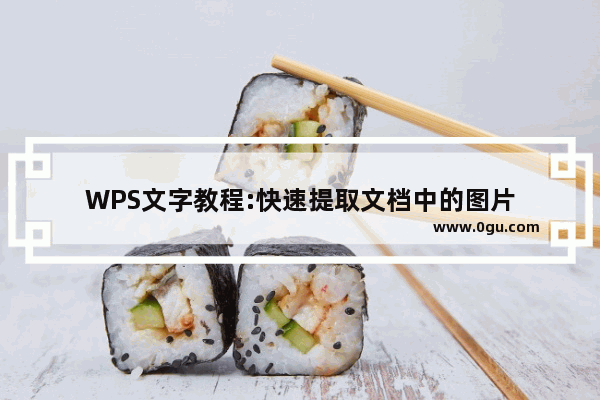 WPS文字教程:快速提取文档中的图片