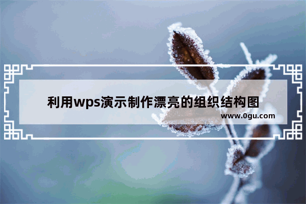 利用wps演示制作漂亮的组织结构图