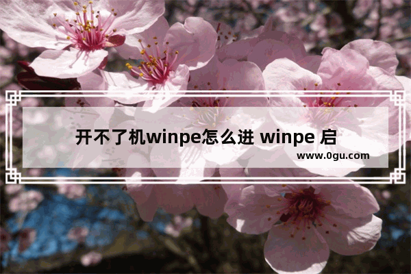 开不了机winpe怎么进 winpe 启动不了