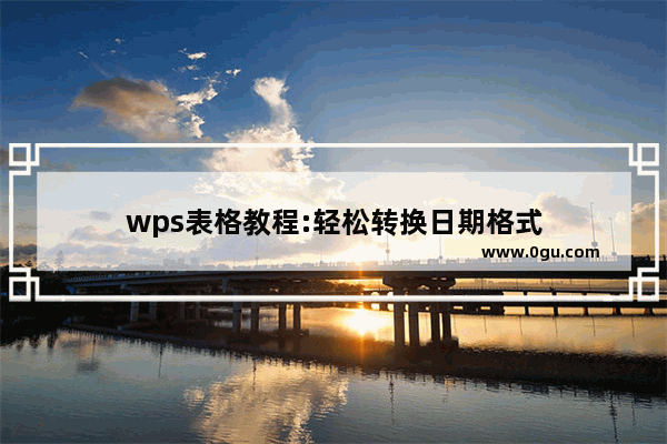 wps表格教程:轻松转换日期格式