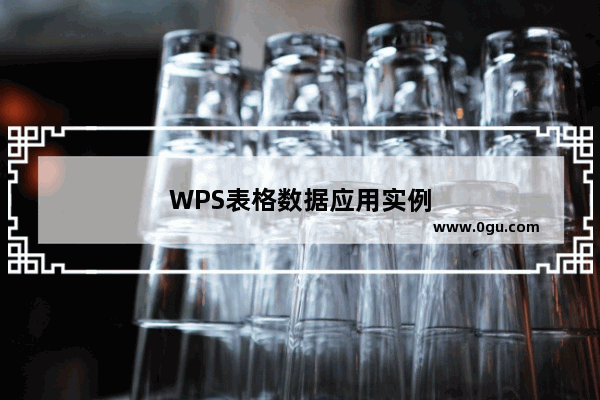 WPS表格数据应用实例