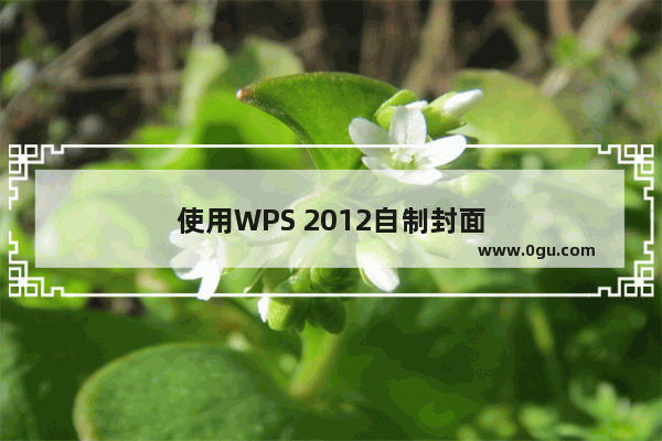 使用WPS 2012自制封面