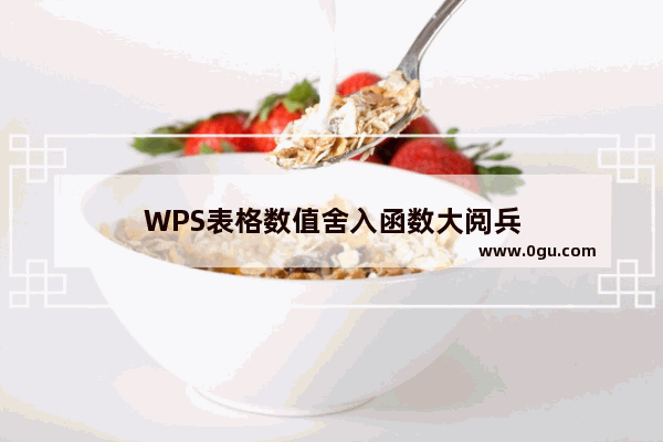 WPS表格数值舍入函数大阅兵