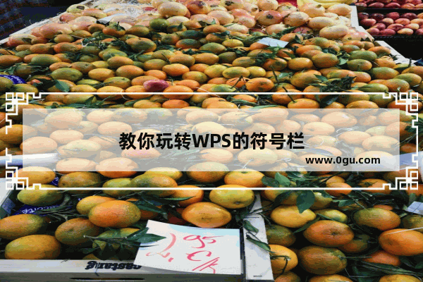 教你玩转WPS的符号栏