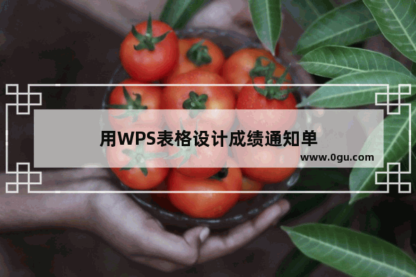 用WPS表格设计成绩通知单