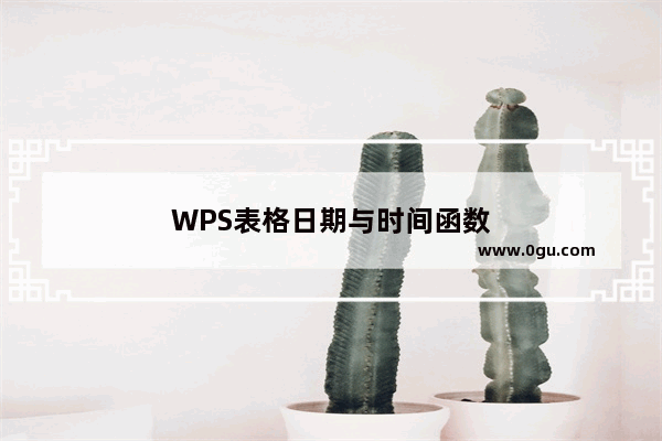 WPS表格日期与时间函数