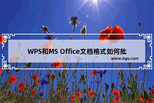 WPS和MS Office文档格式如何批量转换