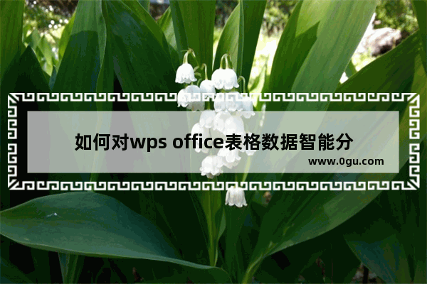 如何对wps office表格数据智能分列？