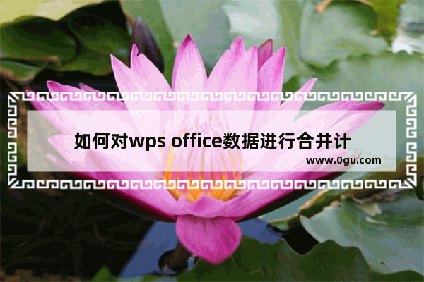 如何对wps office数据进行合并计算？