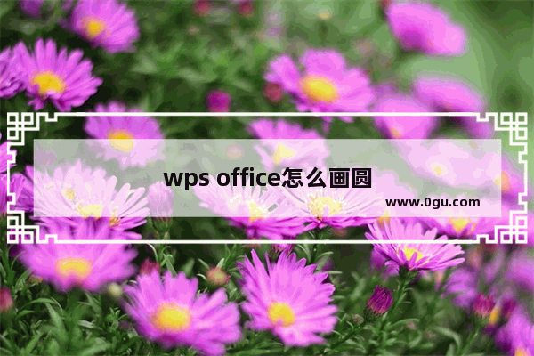 wps office怎么画圆