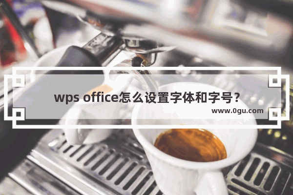 wps office怎么设置字体和字号？