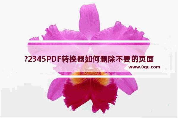 ?2345PDF转换器如何删除不要的页面 ?2345PDF转换器删除PDF页面的方法