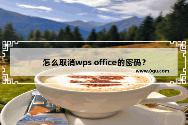 怎么取消wps office的密码？