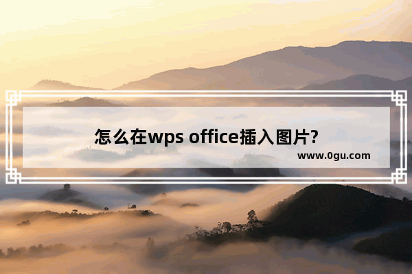 怎么在wps office插入图片?