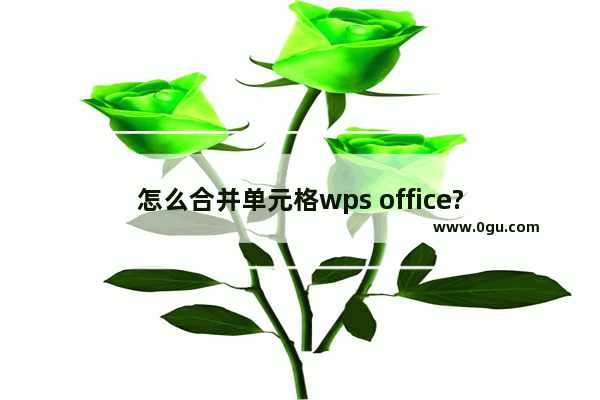 怎么合并单元格wps office?