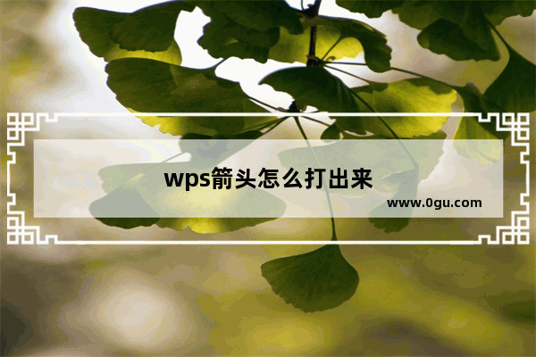 wps箭头怎么打出来