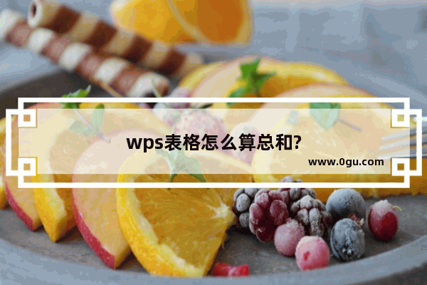 wps表格怎么算总和?