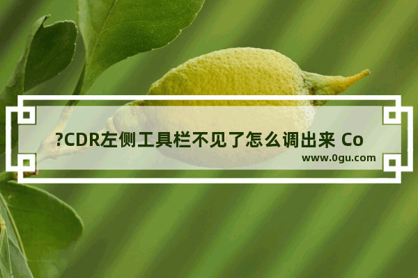 ?CDR左侧工具栏不见了怎么调出来 CorelDRAW恢复左侧工具栏的方法教程