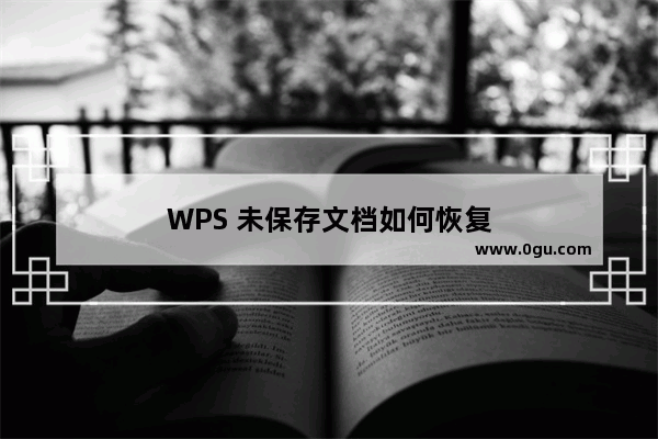 WPS 未保存文档如何恢复