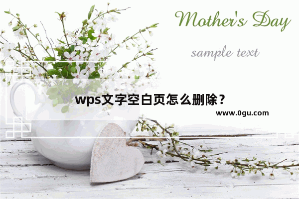 wps文字空白页怎么删除？