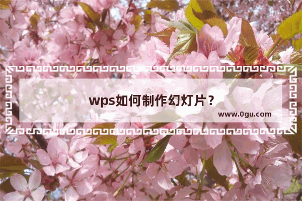 wps如何制作幻灯片？