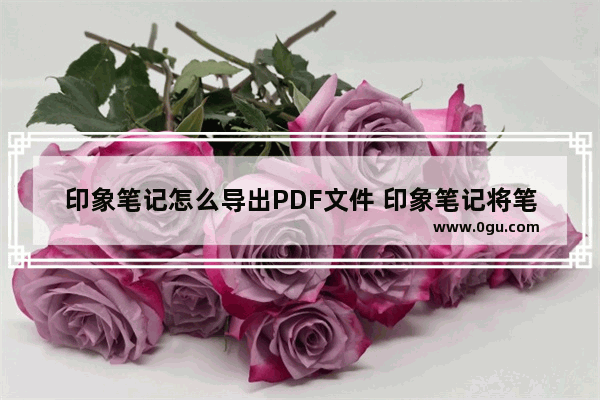 印象笔记怎么导出PDF文件 印象笔记将笔记另存为pdf文件的方法教程