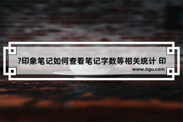 ?印象笔记如何查看笔记字数等相关统计 印象笔记查看笔记的字数的方法教程