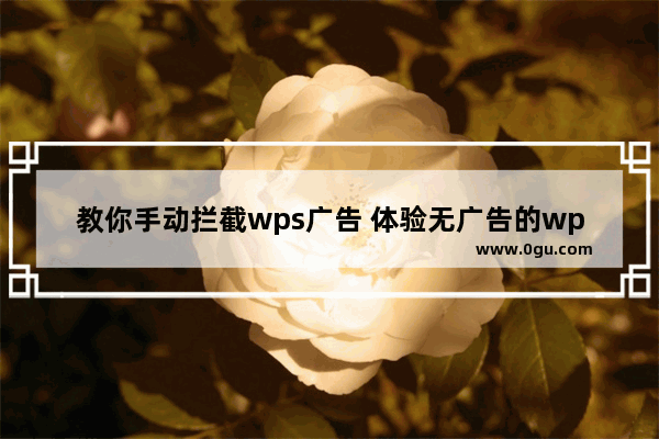 教你手动拦截wps广告 体验无广告的wps办公室