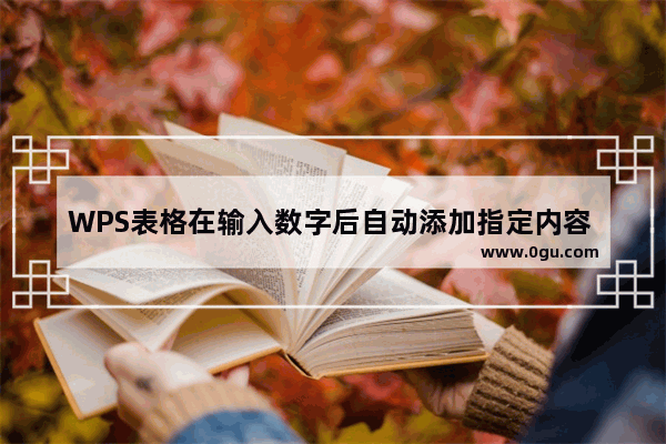 WPS表格在输入数字后自动添加指定内容 以“元”为例