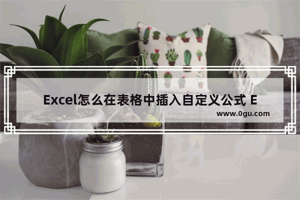 Excel怎么在表格中插入自定义公式 Excel在表格中插入自定义公式的方法