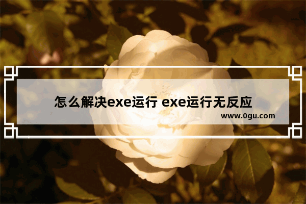 怎么解决exe运行 exe运行无反应