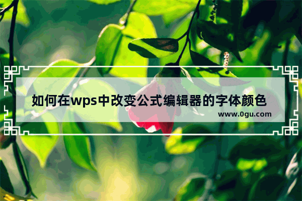 如何在wps中改变公式编辑器的字体颜色 使公式更加醒目