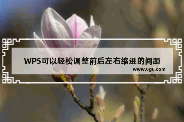 WPS可以轻松调整前后左右缩进的间距