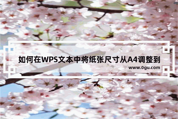 如何在WPS文本中将纸张尺寸从A4调整到A3 默认纸张尺寸为A4